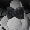 2 PCS Bling Car Pillows,Rhinestones Bowknot Car Headrest Pillow,Car Neck