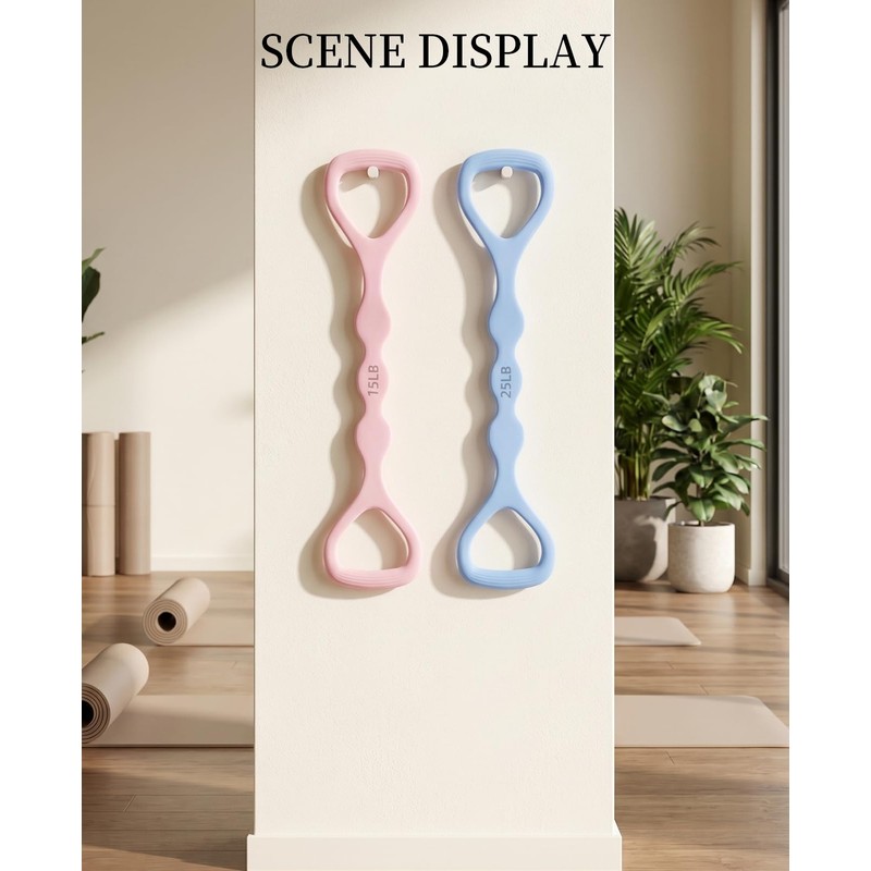 DAWZMR 2 PCS Figure 8 Resistance Bands for Women, 15