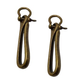 Chmmgluy 2-Piece Antique Bronze Fish Hook Key Chains - U-Shaped Belt Clips for Keys, Retro Wallet Clips & Pocket Ideal for Daily Use, Outdoor Activities & Travel - For Men and Women