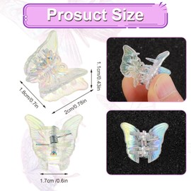 Jiyin 24pcs Sparkly Colorful Butterfly Hair Clips - Mini Butterfly Hair Accessories And Small Butterfly Clips For Hair Perfect Butterfly Hair Clips For Women And Girls