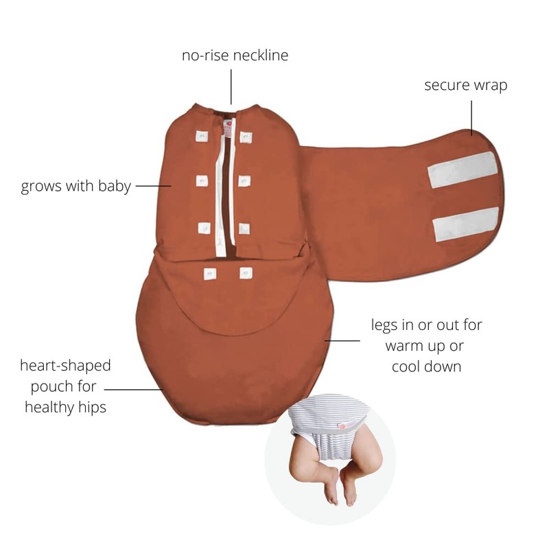 embé Starter and Transitional Swaddle Bundle - Rust