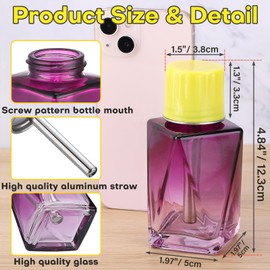 Noverlife 4Oz / 120ml Glass Acetone Pump Dispenser with Cover, Triple-Filter Clog-Free Pump Alcohol Dispenser Push Down, Refillable Nail Polish Remover Bottle, Pumping Press Makeup Remover Container