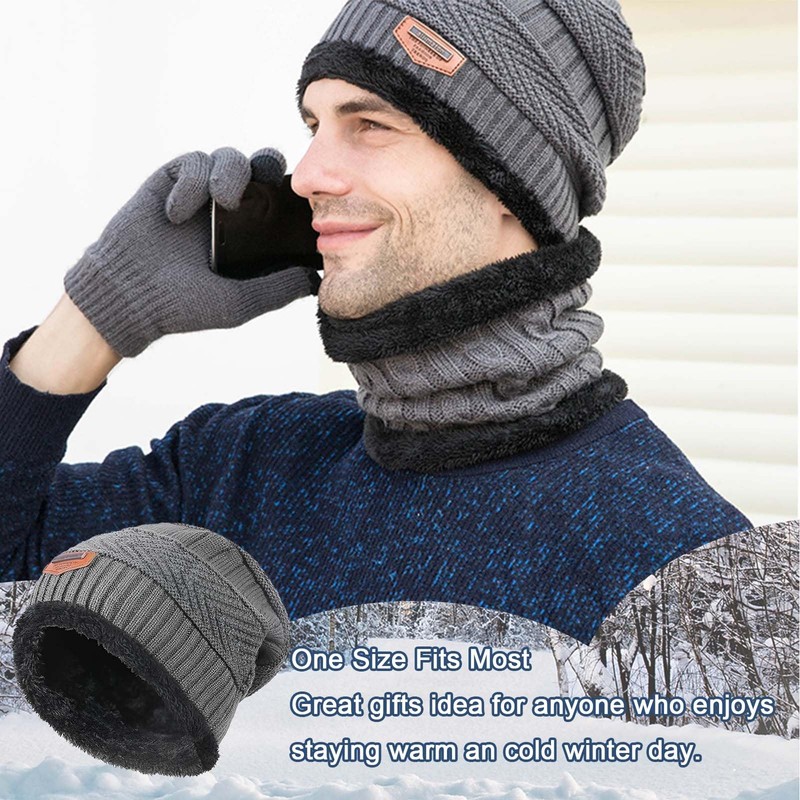 Hat Scarf Set Boy, Winter Hat Children, Cap Men, Hat