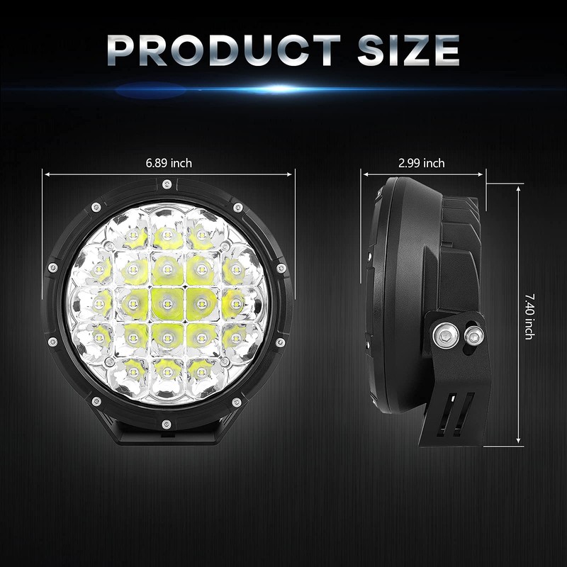 BANSIT 7" LED Round Driving Lights - 210W 32000LM Super