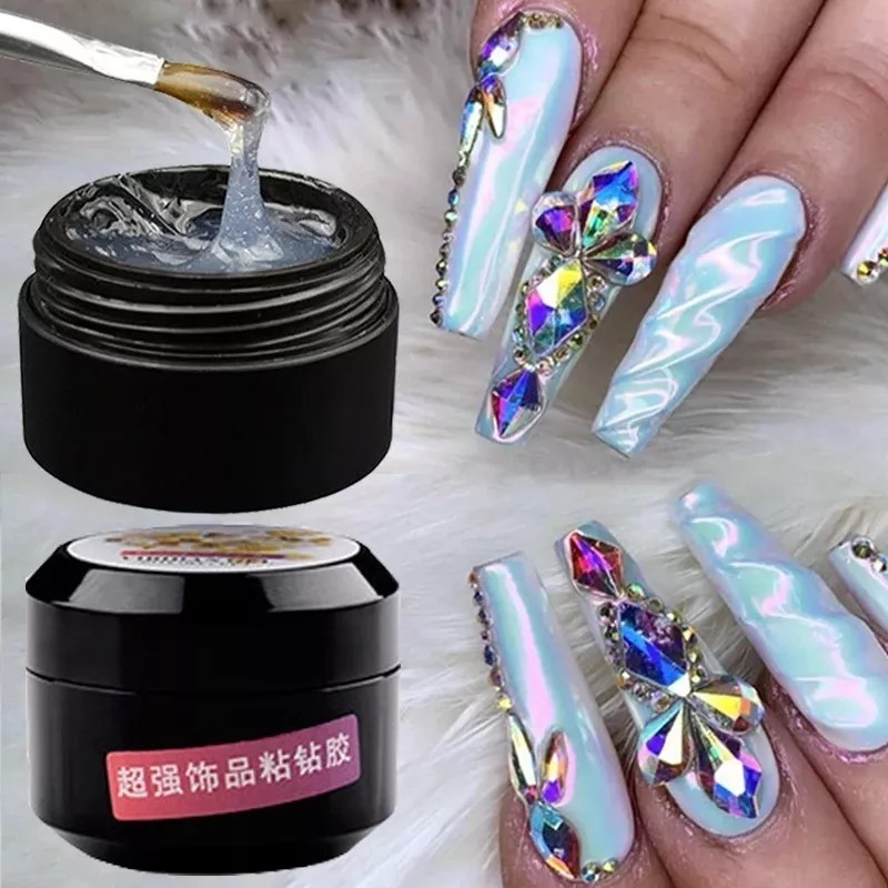Nail Art Pegamento Para Cristales Estoperoles Dijes Piedras De Uñas