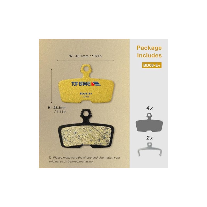 Top Brake 2 Pares de Pastillas de Freno de Disco