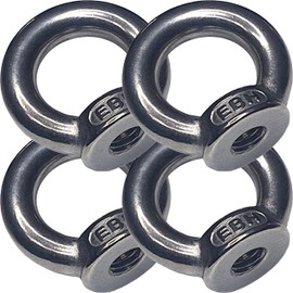 M6 Lifting Eye Nuts Made from Marine Grade A4 Stainless Steel 316 (Pack of 4)