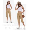 MoFiz Womens Cotton Capris Pants Hiking Roll up Convertible Cargo