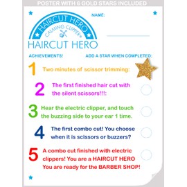 Haircut Hero Sensory Development Program with Baby Electric Clippers, Step by Step to Peace at The Barber Shop
