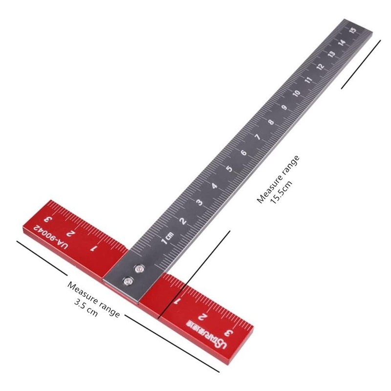 Urjumpea T-Shaped Square Metal Ruler, 6 Inch, Perfect for Art