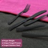 Kikbioee 20-Piece Black Silverware Set, Forged Stainless Steel Cutlery Set,