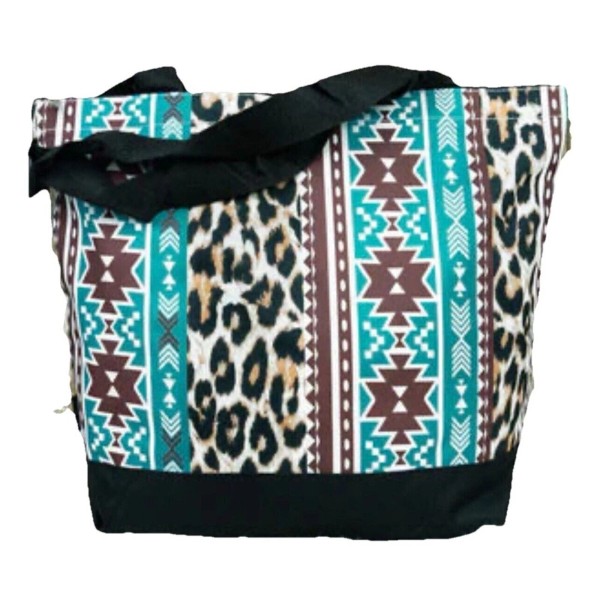 Ngil Aztec Leopard Tote Bag Mesa Western , Boho ,