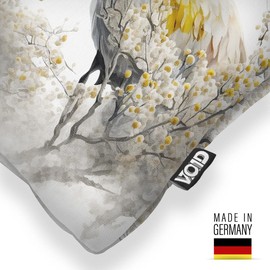 VOID Crane Blossoms Japan Cushion Cover Sofa Couch Living Room Decoration Easter Outdoor Garden Cushion Cover Decoration Cushion Size: 50 x 50 cm