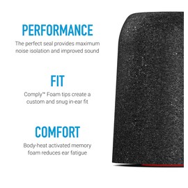 COMPLY P-Series Large Black Earbuds x3