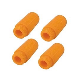 Vogueing Tool 3/4" BSP Male Thread Plastic Pneumatic Muffler Noise Exhaust Silencer Orange (Pack of 4)