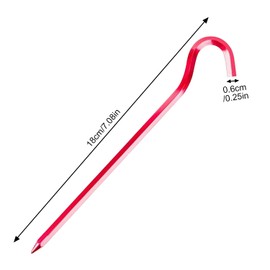 12 Pcs 7075 Aluminum Tent Pegs,Heavy Duty Pegs Stakes Nail Lightweight Tent Stakes for Gardening Camping Hiking for Hard Ground, 7’’ Hexagon Rod Stakes Nail Spike Garden Stakes Camping Pegs （red）