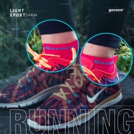 Gococo Light Sport Thin Quarter Sports and Running Socks, Breathable, Sweat-Wicking, Anti-Blisters for Men and Women, cerise