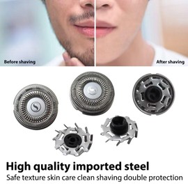 JRSHOME Update 3 Pcs Shaver Head Blade Cutters, Electric Razor Wet & Dry 3D Men’s Rotary Shaver Replacement for SweetLF Rotary Shaver SW-S7105 (Style A)