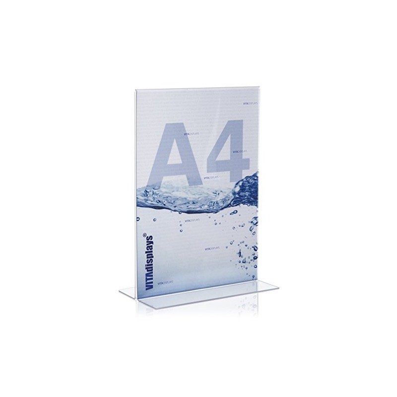 VITAdisplays® T-Advertising Stand, T-Stand Table Stand, Acrylic Stand, DIN A4