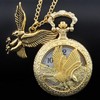 Tiong Eagle Gifts Pocket Watch with Chain Vintage Quartz Pocket