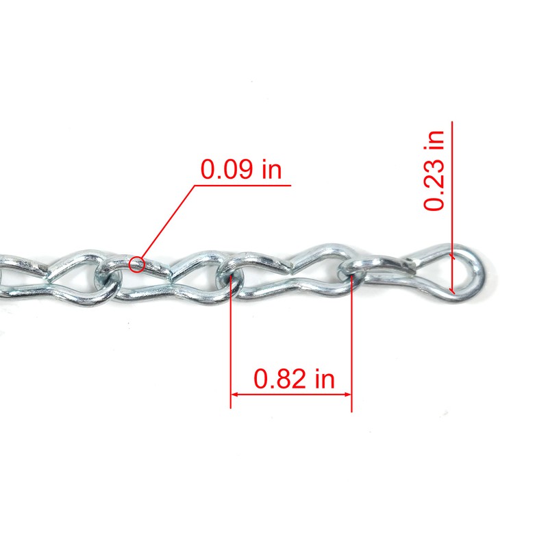 #12 X 15-FT Zinc Plated Steel Jack Chain, Weldless, Twist