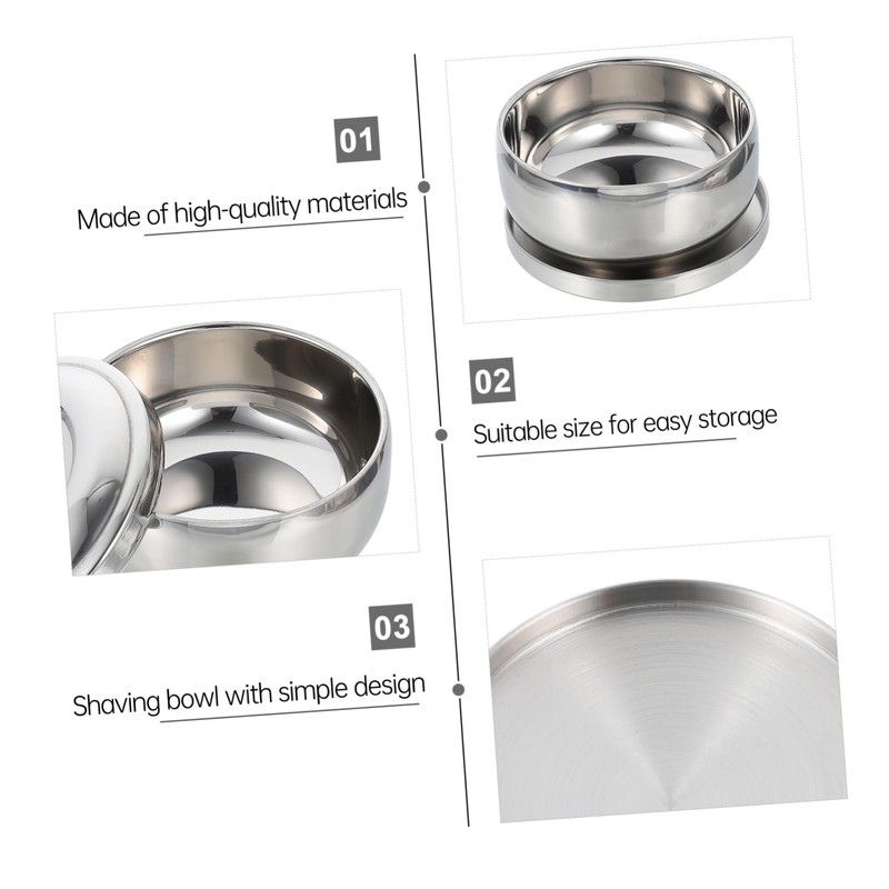 Mikinona 1pc Shaving Bowl Lid Sturdy Soap Foaming Bowl for