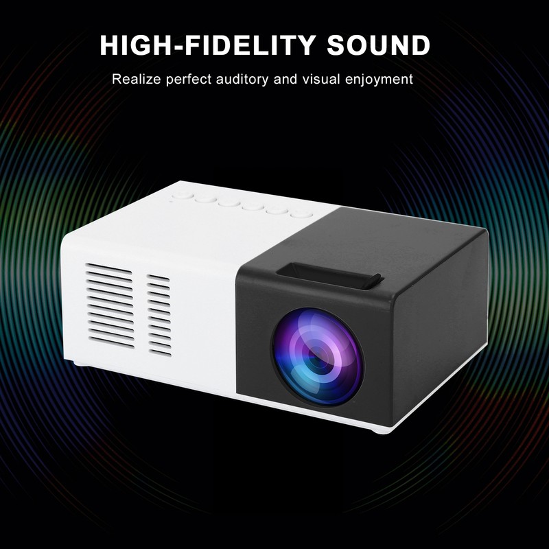 Mini Portable LED Projector 1800LM with Tripod Bracket for Home