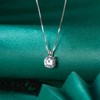 EVER FAITH Necklace 925 Sterling Silver Cubic Zirconia Solitale Pendant