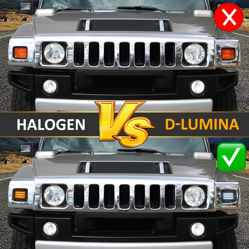 D-Lumina Smoked Len 3-Row Full LED Front Corner Side Marker