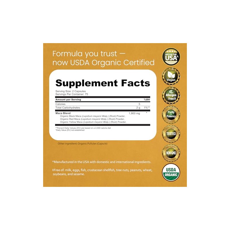 NaturaLife Labs Organic Maca Root – Black, Red & Yellow
