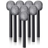 Yaomiao 8 Packs Silver Microphone Glittered Pretend Toy Microphone for