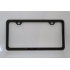 none Plain License Plate Frame - Black Powder Coated Metal