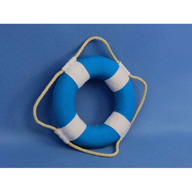 Hampton Nautical Vibrant Decorative Life Ring with White Bands Decoration