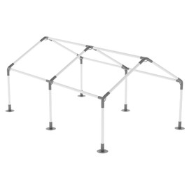 ICITYWALL 6 Leg Carport Kits，High Peak Canopy Fitting Kit with 1-3/8" ID, Galvanized Steel Carport Connectors, shed Frame kit DIY Project