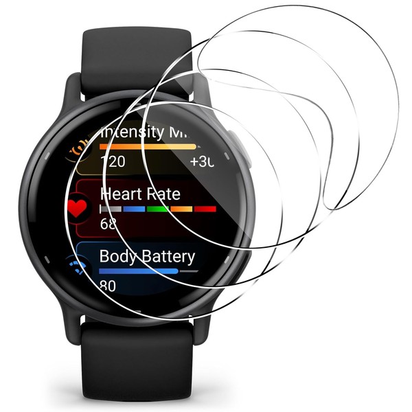 Murmure Screen Protector for Garmin Vivoactive 5, 4 Pack Elastic