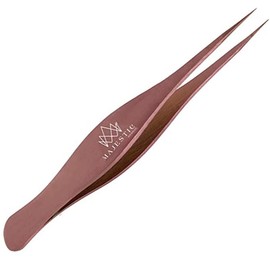 Pinzas de punta fina para mujeres y hombres – Astillas, garrapatas, vello facial o de barbilla, depilación de cejas y encarnado – afiladas, nariz de aguja, acero inoxidable, pinzas quirúrgicas de precisión Majestic Bombay