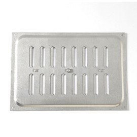 Merriway BH05804 9 x 6 inch Adjustable Sliding Hit and Miss Air Grille (Overall Vent Size: 240 x 165mm), Aluminium, White, 180 x 110 mm, 240 x 165 mm