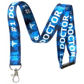 Execucat #1 Doctor Break Away Lanyard Keychain ID Badge Holder, Blue