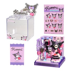 ROLOSO Cute Building Bricks Blocks Toys Miniature Sets with Transparent Display Fun Toy Collectible Gift for Fans Girls Birthday Party Supply Decorations Room Décor Plush Stickers Stuff Age 3 4 5 6