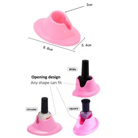 HLLMX 4 PCS Nail Polish Bottle Holder Soft Rubber Nail Polish Bottle Holder Tilted Nail Polish Holder for Home Nail Art Salon Schools