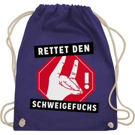 Shirtracer - Gym bag jute bag gym bag backpack - school teacher gift - save the tail fox, 13 Purple