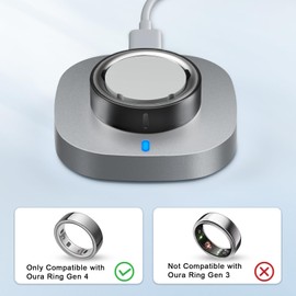 Compatible with Oura Ring Gen 4 Charger Size 11, Fast Charging Dock with USB-C Cable