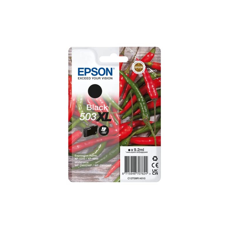Epson Ink/503XL 502XL Binoculars 9.2 ml BK SEC, Black