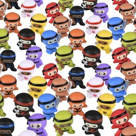 Rhode Island Novelty 2" Rubber Ninja Assortment 50 Pack