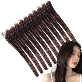 Dakar Hair Clips Professional 6 Colors 10pcs Alligator Clip Bangs Hair Clips, NYANDELMO Black (10pcs)