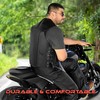 Touch&Torn Motorcycle Leather Vest for Men With Concealed Pocket Adjustable