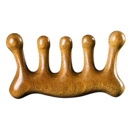 Baluue Wooden Scalp Massager Comb Anti-hair Loss Tool for Men and Women Sturdy Sandalwood Brush for Relaxation and Muscle Portable Design for Home Travel