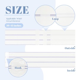 Lynnuo Faja abdominal para mujeres y hombres, Faja abdominal de 9 pulgadas de ancho para después de la cirugía, Faja abdominal para histerectomía, Faja abdominal de compresión (30”- 45”)