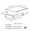 APLusee Brushed Gold Toilet Paper Holder with Shelf, 304 Stainless