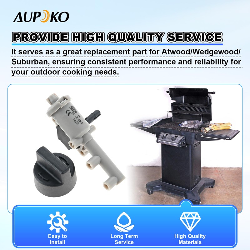 Aupoko 3 Outlet Rotary Piezo Ignitor with Knob, Replacement for